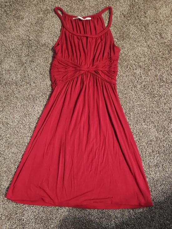 Max Studio Dresses & Skirts - Max Studio Pink/maroon Sleeveless Twist-Front Midi Dress